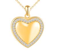 MICSAVI Herz medaillon kette silber 925 für damen mädchen kinder, Foto medaillon zum öffnen für bilder personalisierte, Herz anhänger mit zirkonia, silberkette 50cm