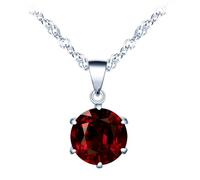MICSAVI Ketten mit Anhänger Solitär Zirkonia 925 Sterling Silber Colliers für Damen Mädchen Halskette Schmuck