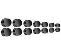 MicVivien 7 Paare Magnetische Ohrstecker Edelstahl Non-Piercing Magnet Ohrringe 6mm 7mm 8mm 9mm 10mm 11mm 12mm Fakeplugs Fake Plug Tunnel Ohrclips Clip auf Ohrringe