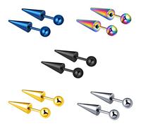 MicVivien Spike Knorpel Ohrstecker Edelstahl 18 Gauge Piercing Kugel Schrauben Ohrstecker Screw Back Punk Tragus Ohrpiercing