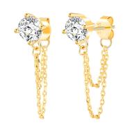 MICYUMI Damen S925 Sterling Silber Ohrringe Cubic Zirkonia Ohrstecker Drop Ohrringe Kette