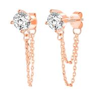 MICYUMI Damen S925 Sterling Silber Ohrringe Cubic Zirkonia Ohrstecker Drop Ohrringe Kette