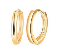 MICYUMI Herren Damen S925 Sterling Silber 14mm Durchmesser Creolen Ohrringe Rund Hoop