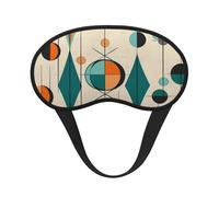 Mid Century Geometrische Schlafmaske für Seitenschläfer, Verdunkelungs-Augenmaske für Damen und Herren, Nulldruck-Schlafmasken, weiche, atmungsaktive Augenabdeckung, bequeme Augenbinde, Lidschatten