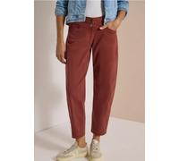 Mid Waist Barrel Leg Hose im Casual Fit