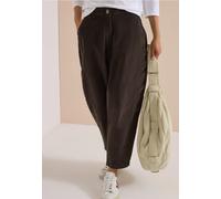 Mid Waist Barrel Leg Hose im Casual Fit