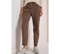 Stoffhose CECIL, Damen, Gr. 26, Länge 28, braun (urban taupe), Web, 97% Baumwolle, 3% Elasthan, unifarben, comfort fit knöchelfrei, Hosen Stoffhose, 5-Pocket-Style (33631006-26) urban taupe