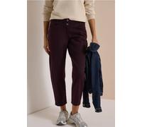 Stoffhose CECIL, Damen, Gr. 33, Länge 28, lila (berry rot), Web, 65% Baumwolle, 33% Lyocell, 2% Elasthan, unifarben, comfort fit knöchelfrei, Hosen Stoffhose, Middle Waist (95894958-33) berry rot