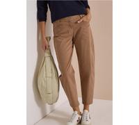 Mid Waist Barrel Leg Hose im Casual Fit
