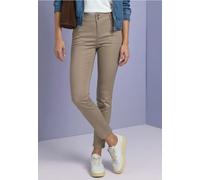 Mid Waist Hose im Slim Fit in Leder-Optik