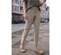 Chinohose STREET ONE STUDIO, Damen, Gr. 46, Länge 28, quiet ivory, Stoff, 66% Viskose, 34% Polyester, unifarben, comfort fit knöchelfrei, Hosen Chinohose, Middle Waist (84101619-46) quiet ivory