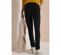 Stoffhose CECIL "Style Tracey", Damen, Gr. XS (36), Länge 28, schwarz, Web, Obermaterial: 61% Viskose, 32% Polyamid, 7% Elasthan. Futter: 100% Polyester, unifarben, normal lang, Hosen Stoffhose, mit e