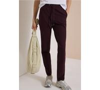 Stoffhose CECIL, Damen, Gr. XS, Länge 28, braun (berry rot), Stoff, 61% Viskose, 32% Polyamid, 7% Elasthan, unifarben, comfort fit lang, Hosen Stoffhose, Middle Waist (72728525-XS) berry rot