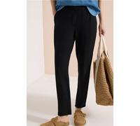 Jogger Pants CECIL, Damen, Gr. XS, Länge 28, schwarz, Stoff, 95% Viskose, 5% Elasthan, unifarben, comfort fit knöchelfrei, Hosen, Middle Waist (20103019-XS) schwarz