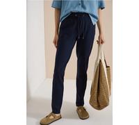 Stoffhose CECIL, Damen, Gr. XXL, Länge 32, urban dunkelblau, Stoff, 61% Viskose, 32% Polyamid, 7% Elasthan, unifarben, comfort fit lang, Hosen Stoffhose, Middle Waist (28280110-XXL) urban dunkelblau