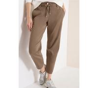 Cecil Mid Waist Slim Leg Hose im Loose Fit Coffee Taupe 2X