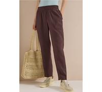 Cecil Stoffhose Style Chelsea – Loose Fit, 85% Viskose/15% Polyamid, Braun Cacao, Gr. XXL, Länge 28