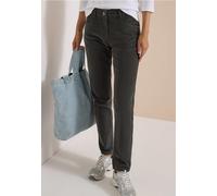 Mid Waist Slim Leg Hose im Slim Fit