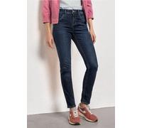 Comfort-fit-Jeans STREET ONE, Damen, Gr. 27, Länge 30, dunkelblau clean washed, Jeans, 72% Baumwolle, 25% Polyester, 3% Elasthan, unifarben, lang, Jeans, Middle Waist (69008023-27) dunkelblau clean wa
