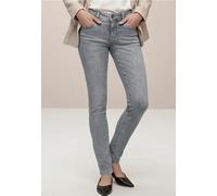 Slim-fit-Jeans STREET ONE, Damen, Gr. 32, Länge 32, light grau random wash, Jeans, 85% Baumwolle, 9% Polyester, 4% Elastomultiester, 2% Elasthan, unifarben, normal, Jeans Slim-fit-Jeans, im Denim Look