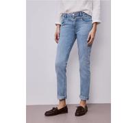 Mid Waist Slim Leg Jeans mit Turn-Up