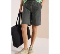 Mid Waist Straight Leg Shorts im Casual Fit