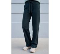 Stoffhose STREET ONE STUDIO, Damen, Gr. 34, Länge 32, schwarz (velvet pine), Stoff, 61% Viskose, 32% Polyamid, 7% Elasthan, unifarben, comfort fit lang, Hosen Stoffhose, Elastikbund mit Tunnelzugbände