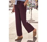 Mid Waist Wide Leg Hose mit Struktur