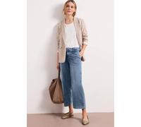 Street One Jeans Loose-fit Mid Waist Wide Leg Damen Gr. 34 Länge 26 mid blau random wash