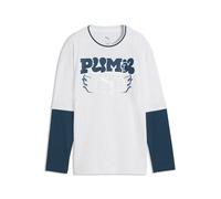 MID90s Relaxed Layered Longsleeve Tee B WHITE GLOW HEATHER 152 WHITE GLOW HEATHER