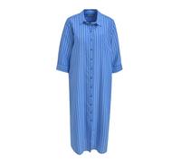 midi A-shape shirtdress 3/4 sleeve Blau 42