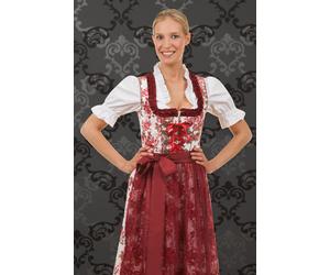 Midi Dirndl Estefania Blumen rot 34