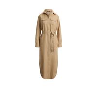 Midi-Hemdkleid aus Leinen mit Gürtel 36 Tan
