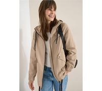 Windbreaker CECIL, Damen, Gr. XXL (46), crispy camel, Web, 55% Baumwolle, 38% Polyester, 7% Polyamid, unifarben, comfort fit normal, ohne Ausschnitt, Bündchen, Jacken Windbreaker, im soften Baumwoll-M