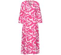 Midi-Kleid aus Leinen mit Print Violett 40