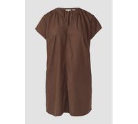 Midi-Kleid aus Leinenmix mit Eingrifftaschen 44 braun 2171487.8828.44