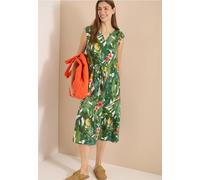 Cecil Damen Midi-Kleid mit floralem Muster in Grün, Gr: XL