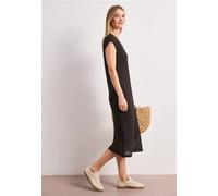 Midikleid STREET ONE, Damen, Gr. 36, EURO-Größen, schwarz (espresso braun), Web;Stoff;Spitze, Obermaterial: 70% Baumwolle, 30% Polyester. Futter: 95% Viskose, 5% Elasthan, unifarben, regular fit waden