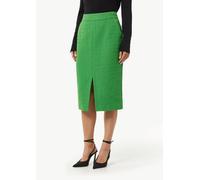 Midi-Rock aus Bouclé mit Eingrifftaschen grün 36