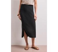 Jerseyrock STREET ONE, Damen, Gr. 46, schwarz, Stoff, 95% Viskose, 5% Elasthan, unifarben, normal wadenlang, Röcke, mit Elastikbund (62363134-46) schwarz