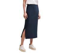 Jerseyrock STREET ONE, Damen, Gr. 44, blau (shadowed navy), Stoff, 95% Viskose, 5% Elasthan, unifarben, normal wadenlang, Röcke, mit Elastikbund (75455904-44) shadowed navy