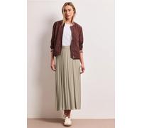 Midi-Rock aus Mesh in Plisséestruktur Beige 38