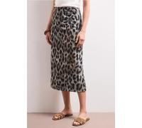 Midi-Rock aus Mesh mit Print