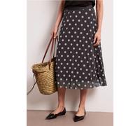 Midi-Rock aus Mesh mit Print