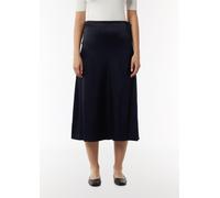 Midi-Rock aus Satin blau 46