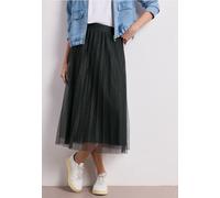 Maxirock STREET ONE, Damen, Gr. 44, deep bound grün, Stoff, Obermaterial: 100% Polyester; Futter: 100% Viskose, unifarben, regular fit wadenlang, Röcke Maxirock, mit Elastikbund (54470569-44) deep bou