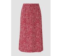 Midi-Rock aus Viskose mit Eingrifftaschen und Tunnelzug 42 rot 2166512.35B0.42