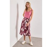 Maxirock STREET ONE, Damen, Gr. 34, bunt (rustic rouge), Stoff, 100% Viskose, gemustert, comfort fit normal, Röcke Maxirock, in Midi-Länge (83956660-34) rustic rouge