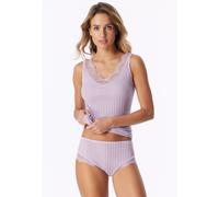 Midi Slip Feinripp Nadelzug Spitze orchid - Revival Marie 42