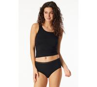 SCHIESSER Damen Midi-Slips, 3er Pack - 3Pack Midi, Stretch Cotton, uni Schwarz M